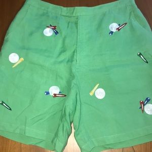 CJ Laing linen golf shorts